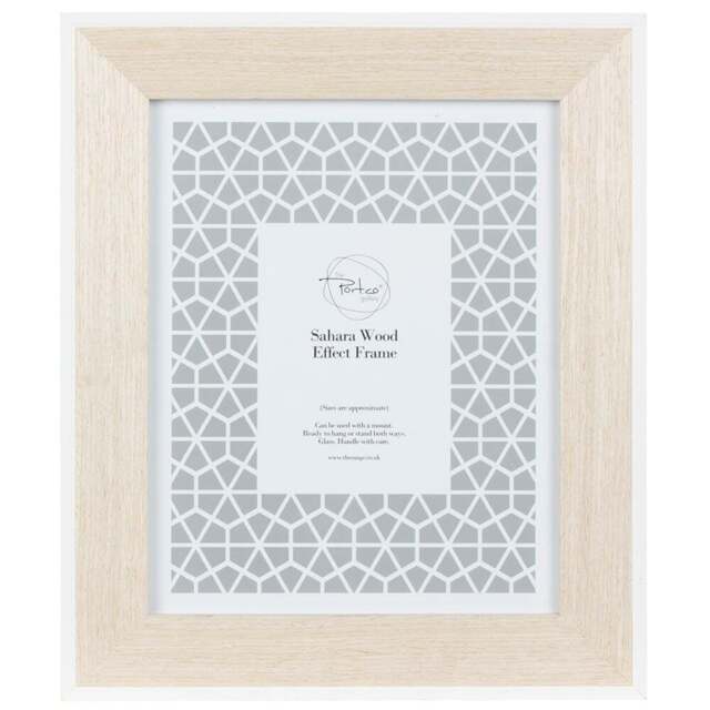 The Port. Co Gallery Sahara White Edge Wood Effect Photo Frame 6 x 4 inch - Size: A6 - Orange - Wilko - image 1