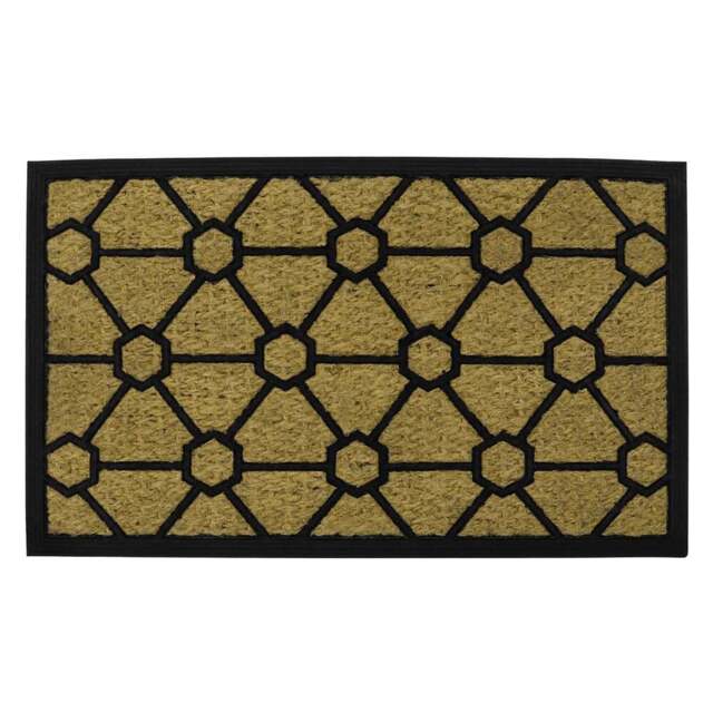 JVL Geometric Woven Tuffscrape Doormat 45 x 75cm - JVL Homewares - Wilko - image 1
