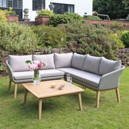 Royalcraft Sol 5 Seater Corner Lounge Set with Coffee Table - Grey - Wilko - thumbnail 4