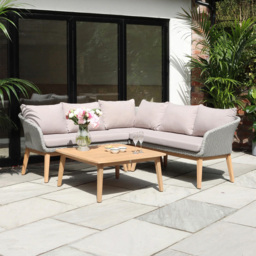 Royalcraft Sol 5 Seater Corner Lounge Set with Coffee Table - Grey - Wilko - thumbnail 7