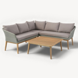 Royalcraft Sol 5 Seater Corner Lounge Set with Coffee Table - Grey - Wilko - thumbnail 3