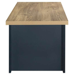 Highgate Navy and Oak Coffee Table - Size: 47 x 105 x 41cm - Blue - Birlea - Wilko - thumbnail 5