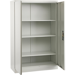 MMT Furniture Designs 2 Door Grey Steel Lockable Filing Cabinet - Size: 140 x 90 x 40cm - Wilko - thumbnail 6