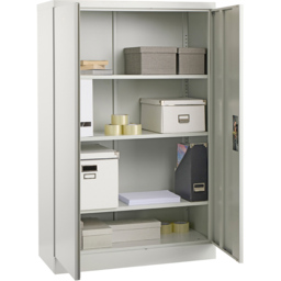 MMT Furniture Designs 2 Door Grey Steel Lockable Filing Cabinet - Size: 140 x 90 x 40cm - Wilko - thumbnail 7