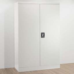 MMT Furniture Designs 2 Door Grey Steel Lockable Filing Cabinet - Size: 140 x 90 x 40cm - Wilko
