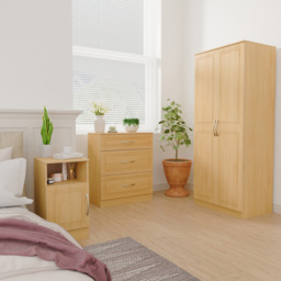 Crowndale Dorset Modern Oak 3 Piece Bedroom Furniture Set - Wood - Wilko - thumbnail 3