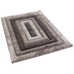 Desire Rug Modern Grey Bordered Shimmer Soft Shaggy Area Rug 200 x 290cm - Desire Rugs - Wilko - thumbnail 1