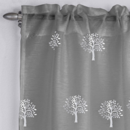 Silver Birch Panel Voile Curtain 183 x 140cm - Size: W 183 x D 140cm - Wilko - thumbnail 3