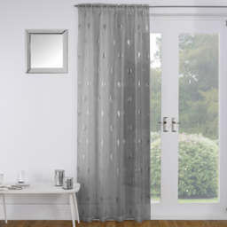 Silver Birch Panel Voile Curtain 183 x 140cm - Size: W 183 x D 140cm - Wilko - thumbnail 1