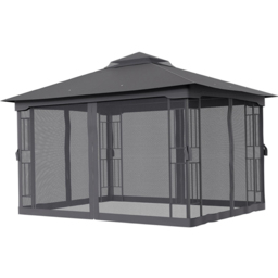 Living and Home 4 x 3m Garden Gazebo with Curtains - Grey - Wilko - thumbnail 6