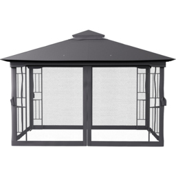 Living and Home 4 x 3m Garden Gazebo with Curtains - Grey - Wilko - thumbnail 5