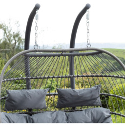 Artemis Home Haversham 2 Seater Dark Grey Swing Chair - Wilko - thumbnail 4