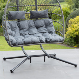 Artemis Home Haversham 2 Seater Dark Grey Swing Chair - Wilko - thumbnail 5