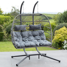 Artemis Home Haversham 2 Seater Dark Grey Swing Chair - Wilko