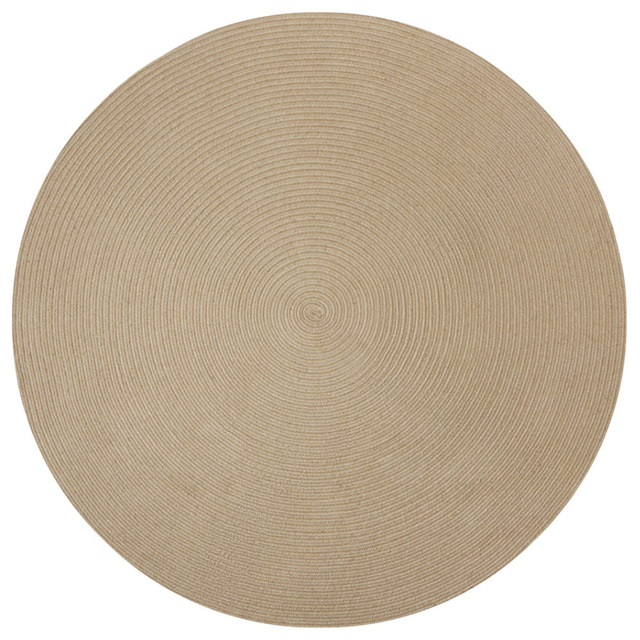 tectake Round Easy Care Rug - Size: 0.5 x 160 x 160cm - Brown - Wilko - image 1