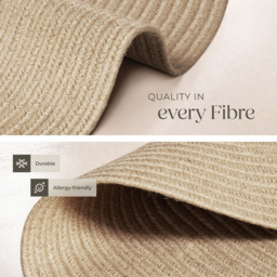 tectake Round Easy Care Rug - Size: 0.5 x 160 x 160cm - Brown - Wilko - thumbnail 6