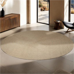 tectake Round Easy Care Rug - Size: 0.5 x 160 x 160cm - Brown - Wilko - thumbnail 3