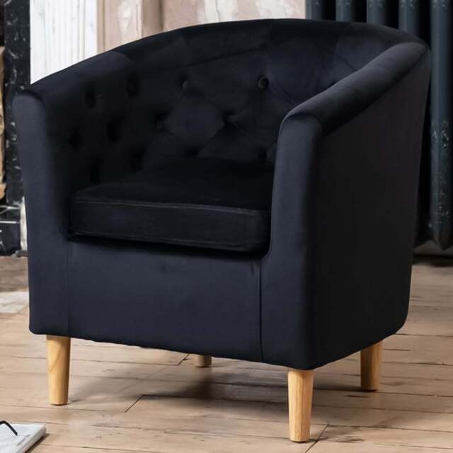 Artemis Home Clio Black Accent Chair - Size: Single - Wilko - image 1