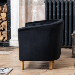 Artemis Home Clio Black Accent Chair - Size: Single - Wilko - thumbnail 4