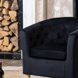 Artemis Home Clio Black Accent Chair - Size: Single - Wilko - thumbnail 3