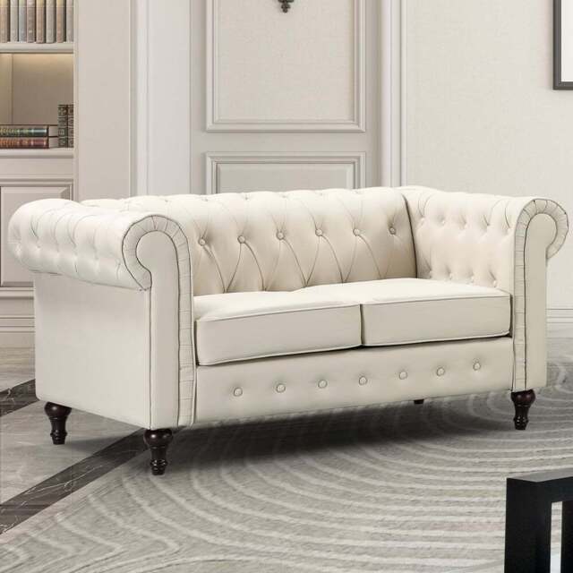 Richland 2 Seater Cream Leather Sofa - Artemis Home - Wilko - image 1