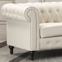 Richland 2 Seater Cream Leather Sofa - Artemis Home - Wilko - thumbnail 3