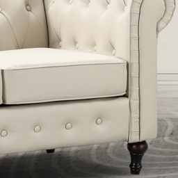Richland 2 Seater Cream Leather Sofa - Artemis Home - Wilko - thumbnail 4