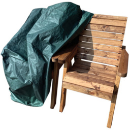Charles Taylor 2 Seater Angled Companion Seat with Red Cushions - Wilko - thumbnail 7