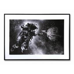 Astronaut Framed Wall Art Black - Wilko - thumbnail 1