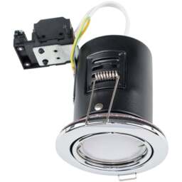ValueLights Chrome Tiltable Warm White LED Ceiling Downlight 6 Pack - Silver - Wilko - thumbnail 1