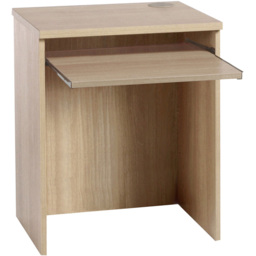R White Cabinets Small Laptop Desk with Keyboard Tray Brown - Size: 72.8 x 60 x 54cm - Wilko - thumbnail 3
