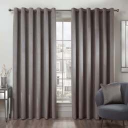 Divante Vermont Silver Velvet Blackout Curtains 168 x 183cm - Size: W 168 x D 183cm - Wilko - thumbnail 3