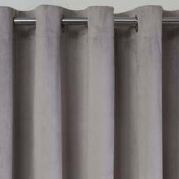 Divante Vermont Silver Velvet Blackout Curtains 168 x 183cm - Size: W 168 x D 183cm - Wilko - thumbnail 7