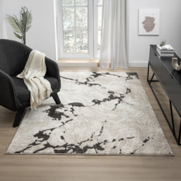 Desire Rugs Eleanor Mocha Abstract Embossed Rug 120 x 170cm - Size: 230 x 160 x 2cm - Brown - Wilko - thumbnail 6