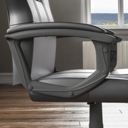 Vida Designs Comet Grey and Black Swivel Office Chair - Size: 55 x 58 x 101cm - Wilko - thumbnail 6