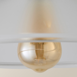 ValueLights Tapered Dome Clear Glass Pendant Lamp Shade - Size: 14.5 x 30 x 30cm - Silver - Wilko - thumbnail 4
