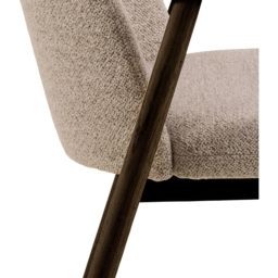 Florence Leo Set of 2 Beige Monza Fabric Dining Chair with Armrest - Cream - Furniture To Go - Wilko - thumbnail 7