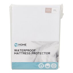 My Home Waterproof Mattress Protector - White/Single - Wilko