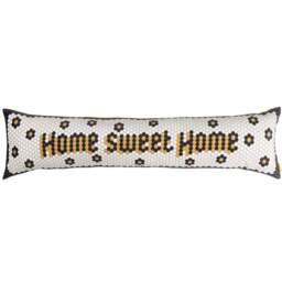 furn. Multicolour Home Sweet Home Mosaic Message Velvet Draught Excluder - Size: 20 x 92 x 10cm - Wilko - thumbnail 1