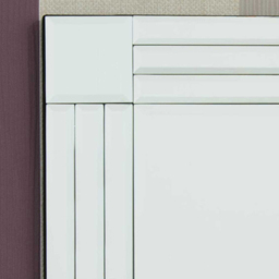 Milton Square Corner Bevelled All Glass Mirror 68 x 58cm - Black - MirrorOutlet - Wilko - thumbnail 5