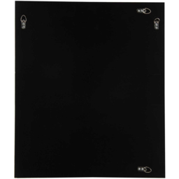 Milton Square Corner Bevelled All Glass Mirror 68 x 58cm - Black - MirrorOutlet - Wilko - thumbnail 4