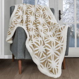 Velosso Latte Orbit Sherpa Throw 127 x 152cm - Size: 127 x 152 x 1cm - Wilko - thumbnail 3