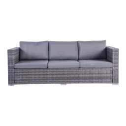 Outdoor Living Dunham Rattan 4 Seater Garden Dining Set Grey - Wilko - thumbnail 5