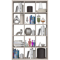 Florence Mauro Multi Shelf Sand Oak Bookshelf - Size: 15 Shelf - Brown - Wilko - thumbnail 6