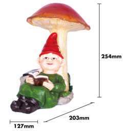 St Helens Female Gnome Under Light Up Mushroom - Size: 0.7x0.7x60cm - Green - Wilko - thumbnail 5