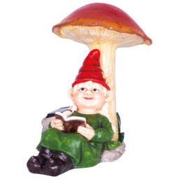 St Helens Female Gnome Under Light Up Mushroom - Size: 0.7x0.7x60cm - Green - Wilko - thumbnail 1