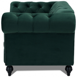 Home Detail Mayfair Green Velvet Curved Sofa Chair - Size: Single - Wilko - thumbnail 5