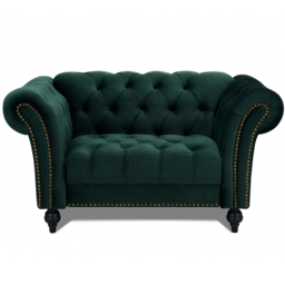 Home Detail Mayfair Green Velvet Curved Sofa Chair - Size: Single - Wilko - thumbnail 4
