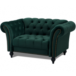 Home Detail Mayfair Green Velvet Curved Sofa Chair - Size: Single - Wilko - thumbnail 3