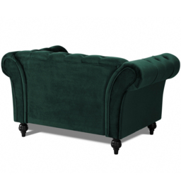 Home Detail Mayfair Green Velvet Curved Sofa Chair - Size: Single - Wilko - thumbnail 6